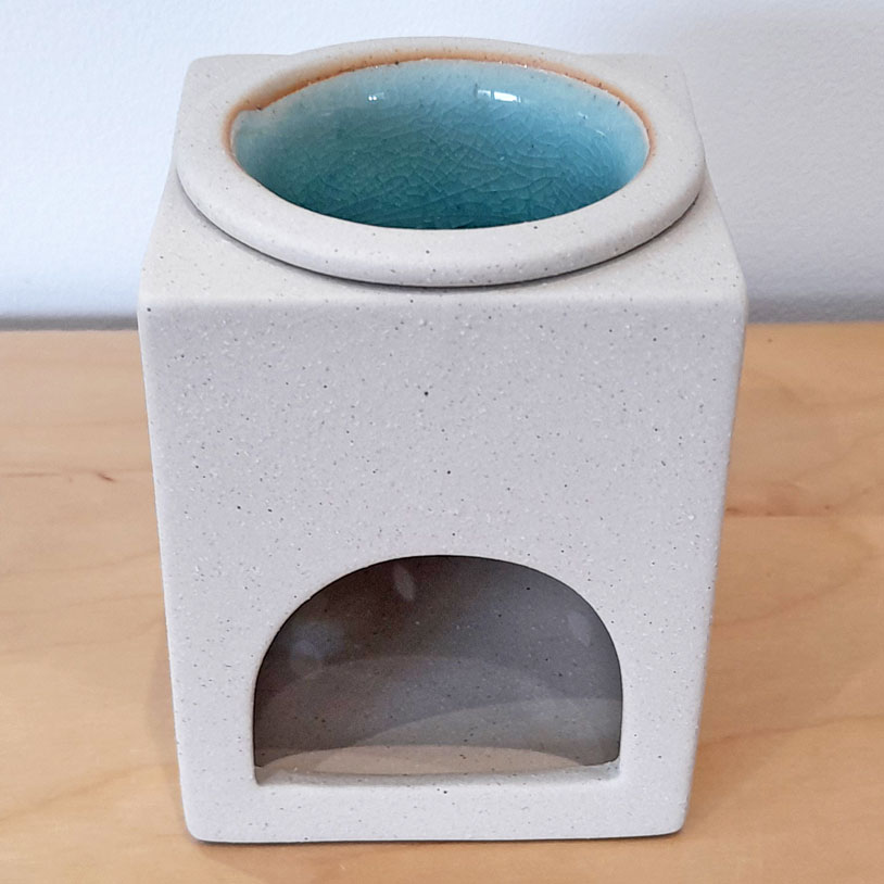 Fair Trade Rectangular Heron Burner rear view