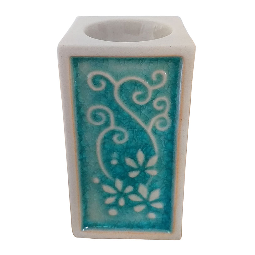 Fair Trade Rectangular Floral Burner