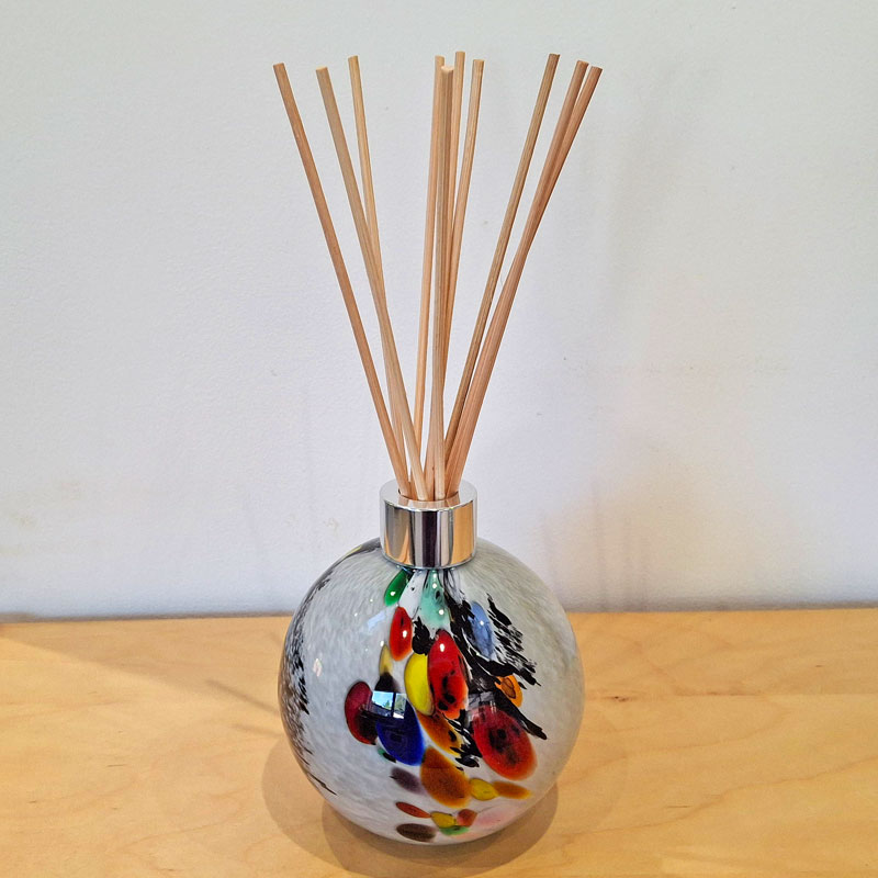 Alternative view of Globe Reed Diffuser Bottle, Grey, Multicoloured