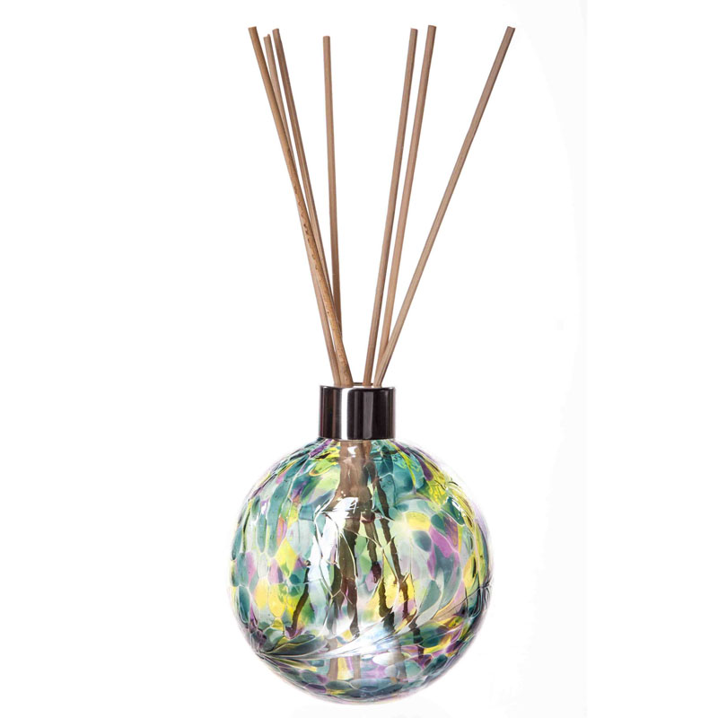 Globe Diffuser Bottle, Purple, Teal, & Lime Green