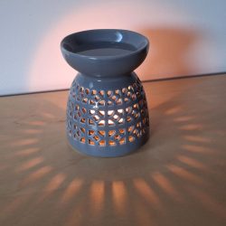 Alternative view of Grey Ceramic Moroccan Oil Burner