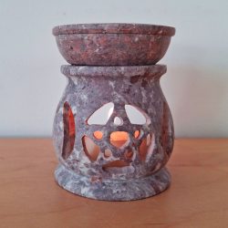 Small Soapstone Pentagon Moon Burner 2